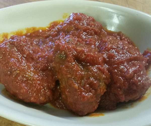 Soutzoukakia (beef sausages with cumin)