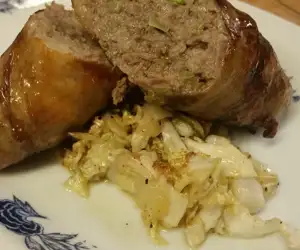 Loukaniko- lamb sausage with cumin and leeks