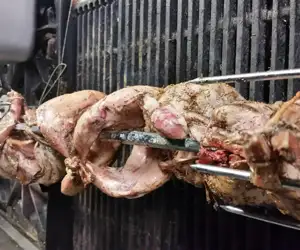 Rabbit on a spit