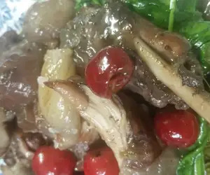 Rabbit and sour cherries